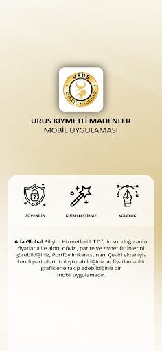 Android application Urus Altın screenshort
