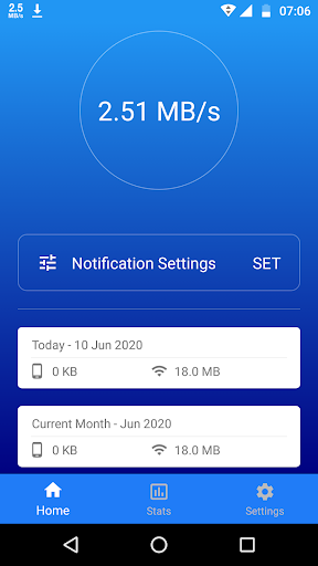 Android application Internet Speed Meter Indicator screenshort