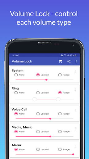 Android application Volume Lock Pro screenshort