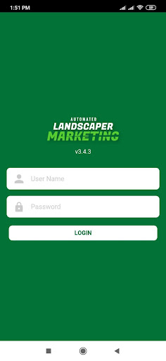 Android application Automated Landscaper Marketing screenshort