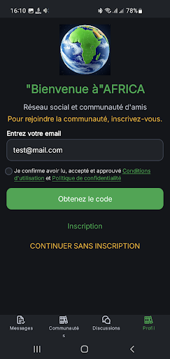 Aperçu de l'application