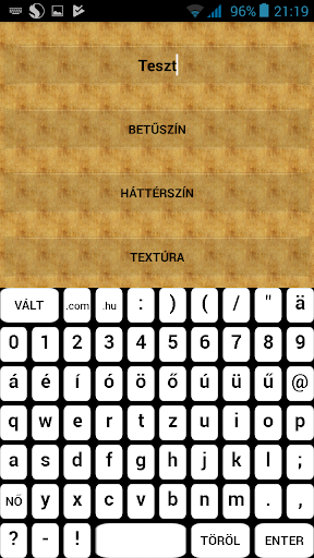 Android application Kirjalajna Billentyűzet (Magya screenshort