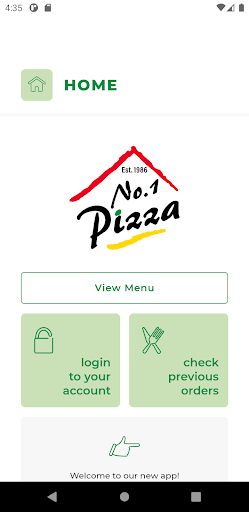 Android application No1 Pizza WS8 screenshort