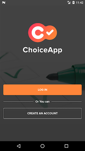 Choice app (ChoiceApp) Screen 2