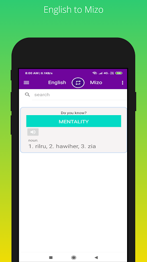 English to Mizo Dictionary