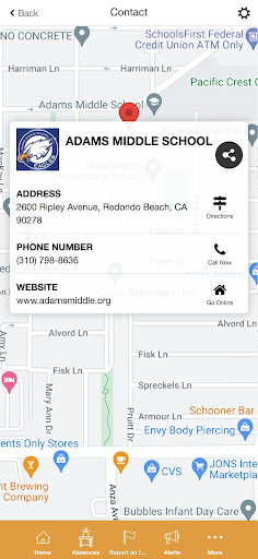 Adams Middle School Screen 3