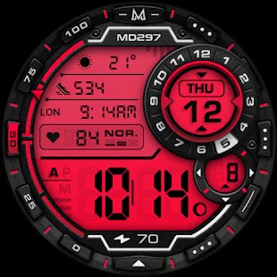 MD297 Digital watch face Screenshot