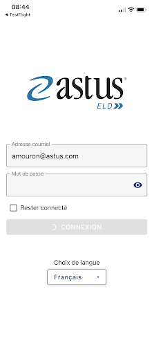 Android application Astus Logbook ELD screenshort