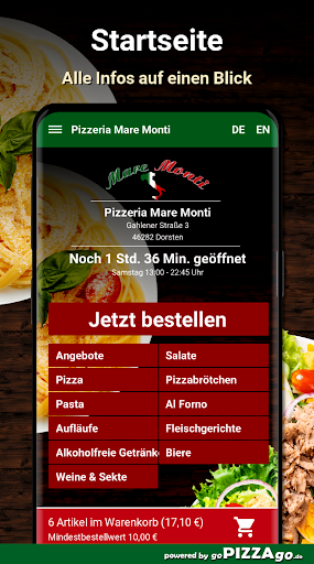 Pizzeria Mare Monti Dorsten Screen 2