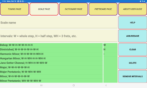 Chord and Scale Finder Screen 2