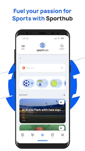 Android application Sporthub App screenshort