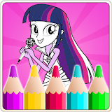 Girls Coloring Book equestria icon
