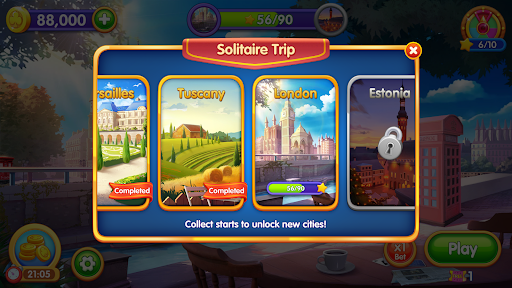 Solitaire Travel : Classic Tripeaks Card Game 1.1.9 screenshots 4