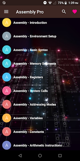Android application Assembly Language Pro screenshort