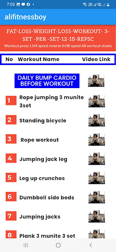 Ali Fitness Boy Screen 2