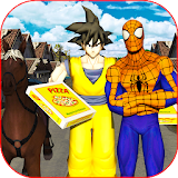Super Spider Goku Dragon Fight Hero Pizza Delivery icon