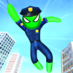 Cover Image of Download Police Spider Stickman Rope Hero Crime Gangster  APK