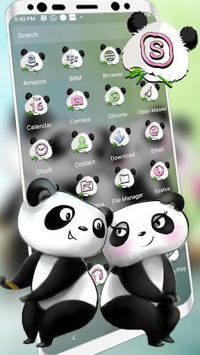 Cute Panda Love Theme apkpoly screenshots 2