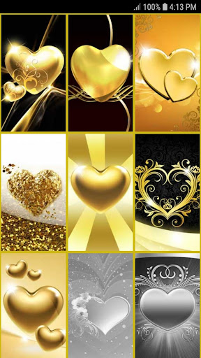 Gold Heart Wallpaper