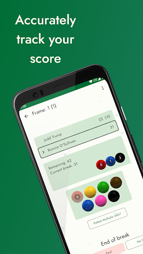 Android application SnookerMate Snooker Scoreboard screenshort