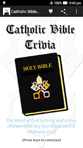 Catholic Bible Trivia Unknown