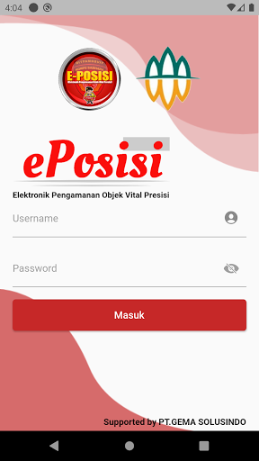 Android application E-Posisi Obvit Malut screenshort