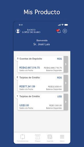 Android application Banco López de Haro, Móvil Ban screenshort