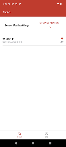 Android application WE-SensorBLE screenshort