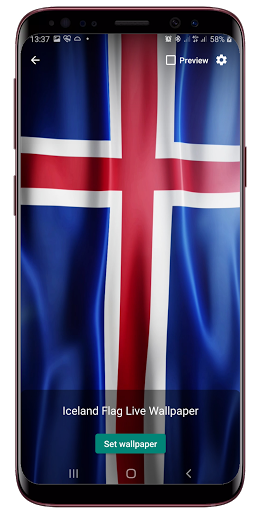 Iceland Flag Live Wallpaper