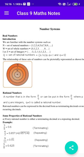 Class 9 Maths Notes Screen 2