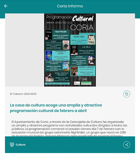 Coria Informa Screen 3