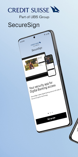 Android application SecureSign by Credit Suisse screenshort