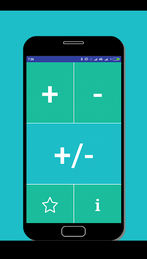 Android application Addition and Subtraction screenshort