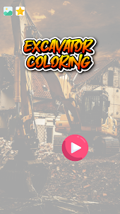 Excavator Backhoe Coloring