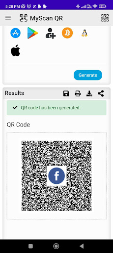 MyScan QR Scanner & Generator Screen 3