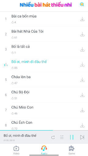 Nhiều bài hát thiếu nhi Screen 3