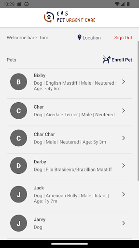 EVS Check-In Screen 2