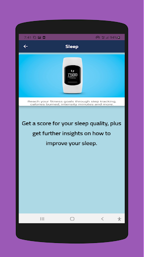 Android application Garmin vívosmart 5 guide screenshort