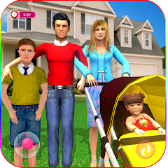 Virtual Family - Happy Dad Mom