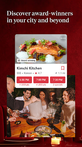 Screenshot of OpenTable