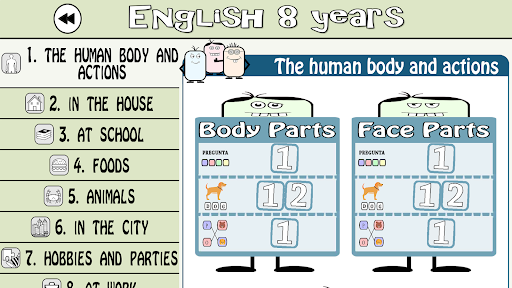 English 8 years Screen 2