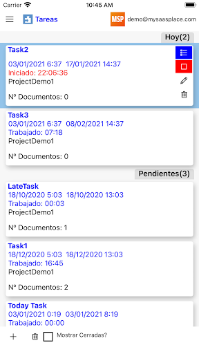 Tasks on The Cloud Screen 2