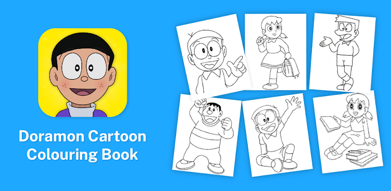 Doramon Cartoon Colouring Book