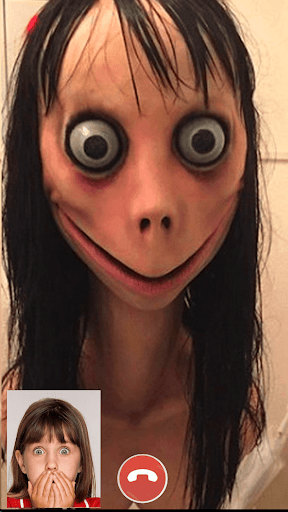 Momo Creepy Horror video Call Screen 2
