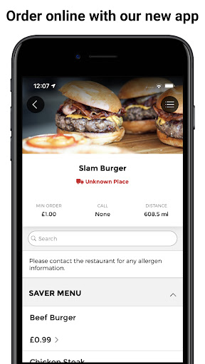 Android application SLAMBURGER screenshort