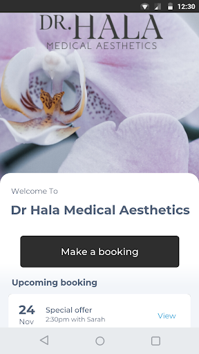 Android application Dr Hala Medical Aesthetics screenshort