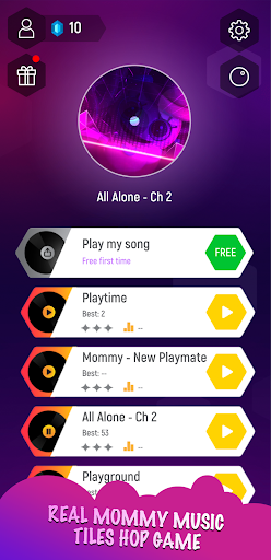 Android application Mommy 3D Music Tiles Hop Game screenshort