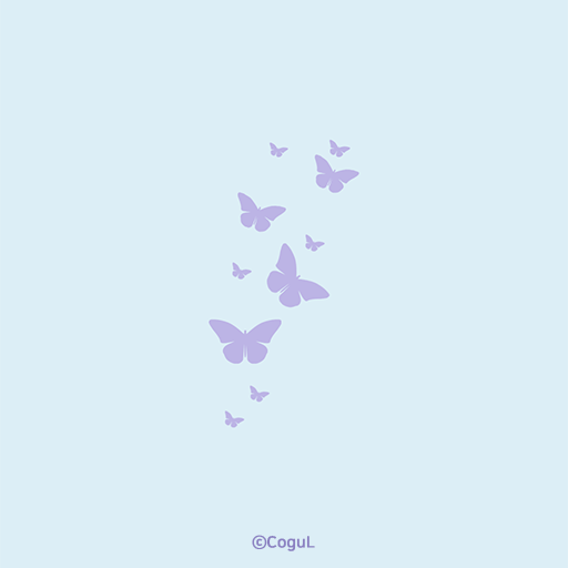 카카오톡 테마 - 파스텔 나비_블루베리 logo