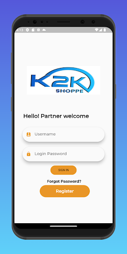 Android application K2k Shoppe Partner screenshort