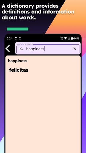 English To Latin Dictionary Screen 3
